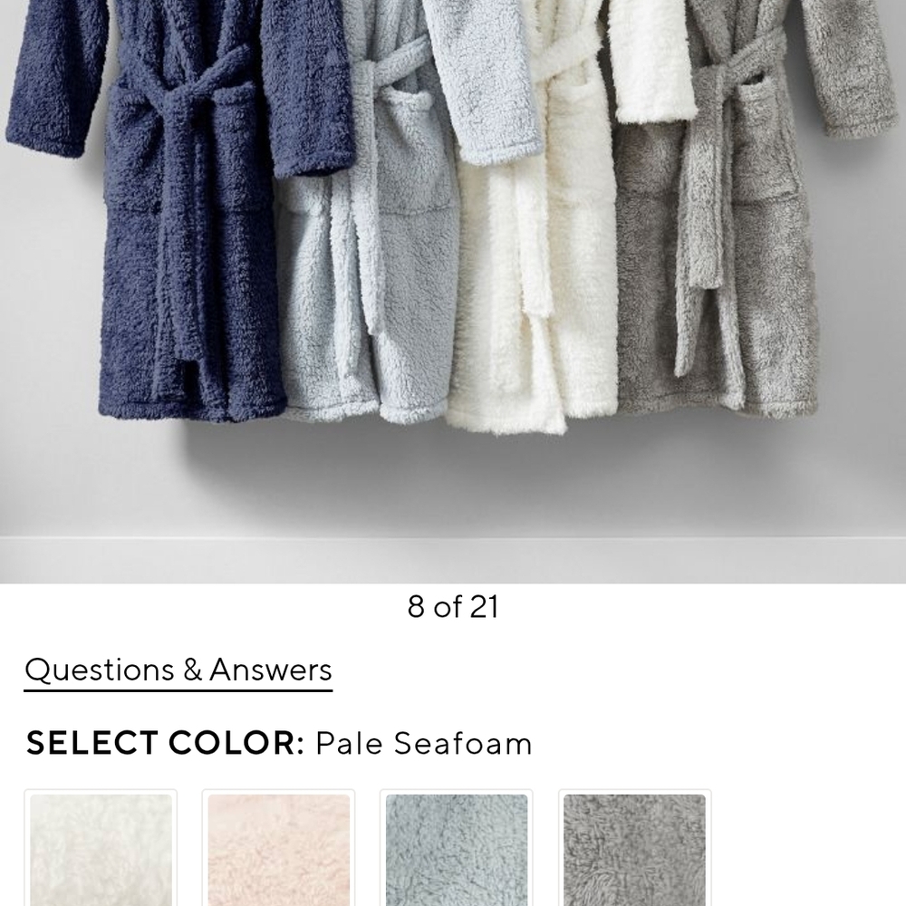 Seafoam teen pottery barn robe